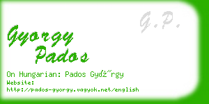 gyorgy pados business card